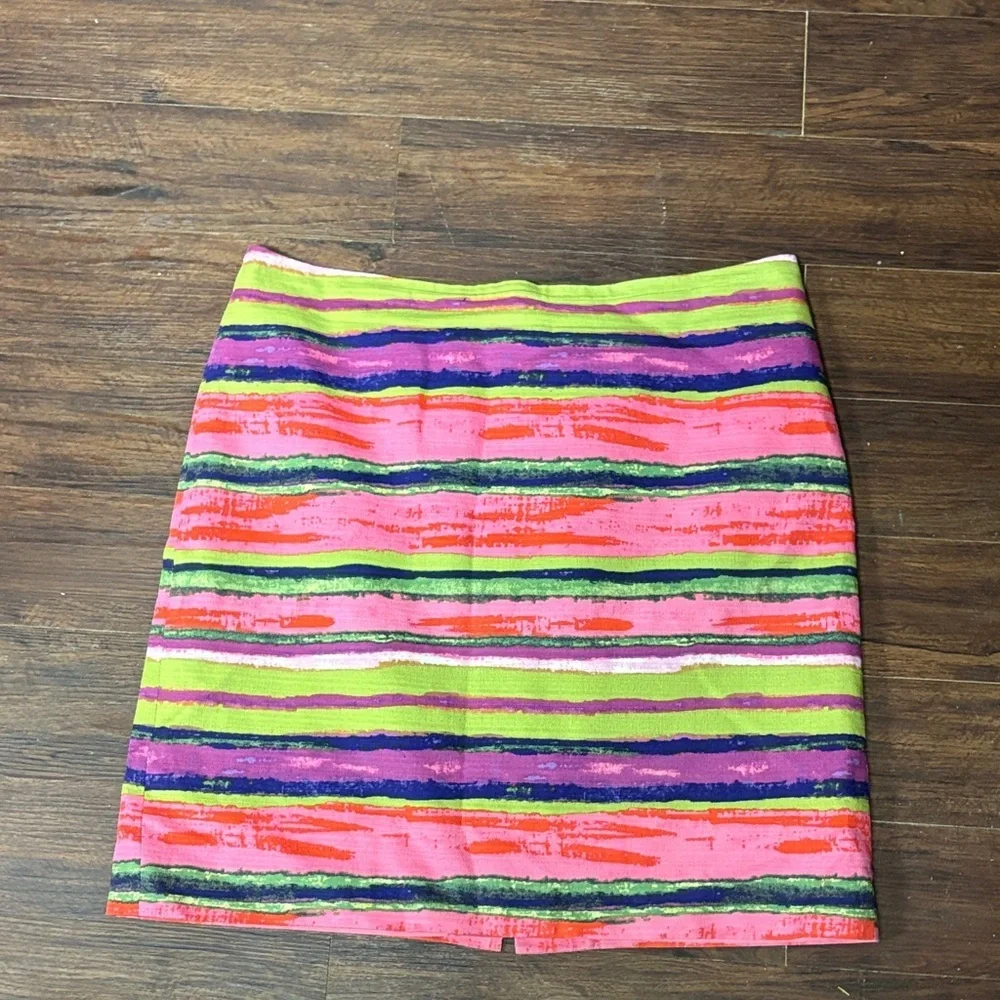 Ann Taylor Colorful Striped Women's Skirt Size 10